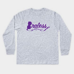 Braless Podcast Logo Kids Long Sleeve T-Shirt